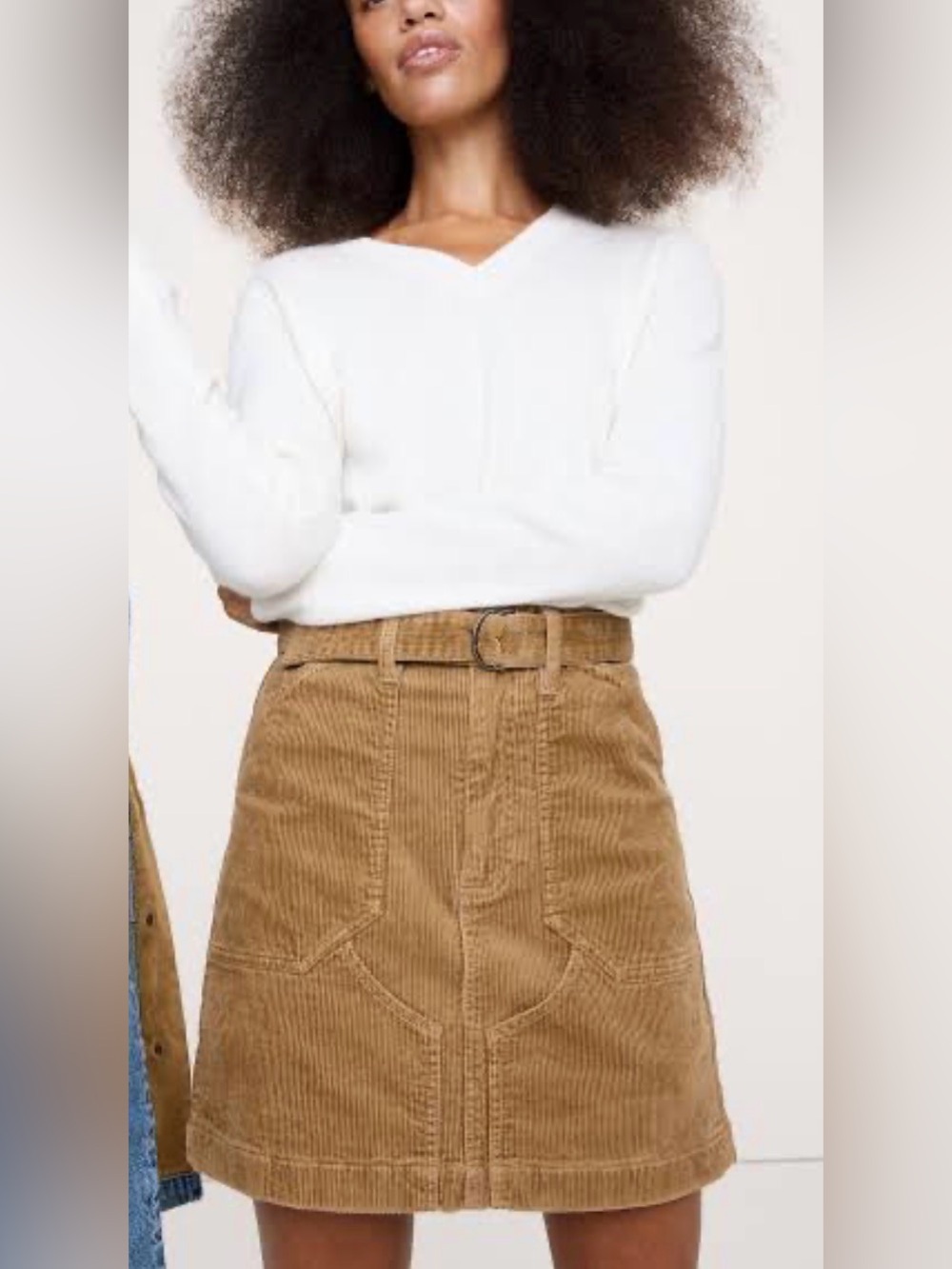 NWT BANANA REPUBLIC Corduroy Belted Mini Skirt Size 4 Tall